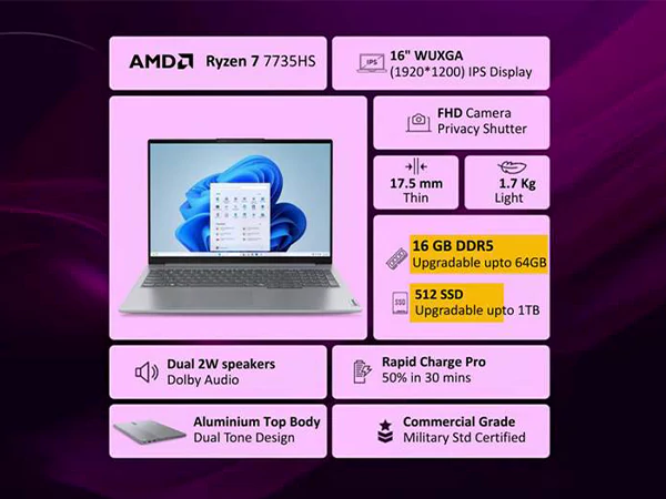 Lenovo ThinkBook 16 designs and build quality