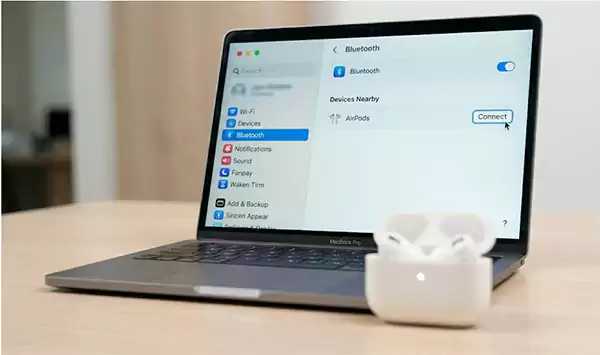 Locate AirPods in the list