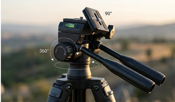 3-way pan head features