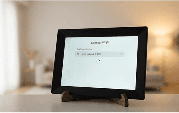 Connect the Digital photo frame to Wi-Fi