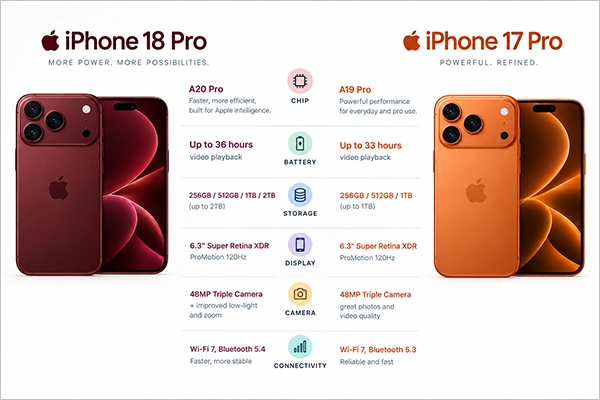 iPhone 17 Pro vs iPhone 18 Pro
