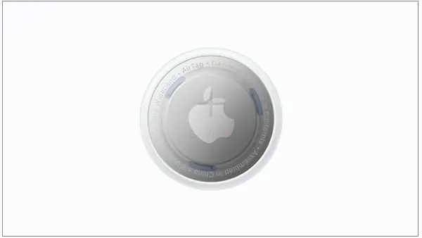 iPhone showing AirTag battery back cover line up.