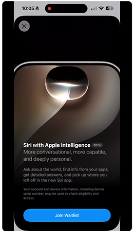 iPhone showing option to join waitlist.