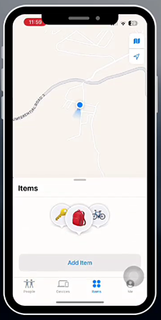 iPhone showing the Add Item tab option.